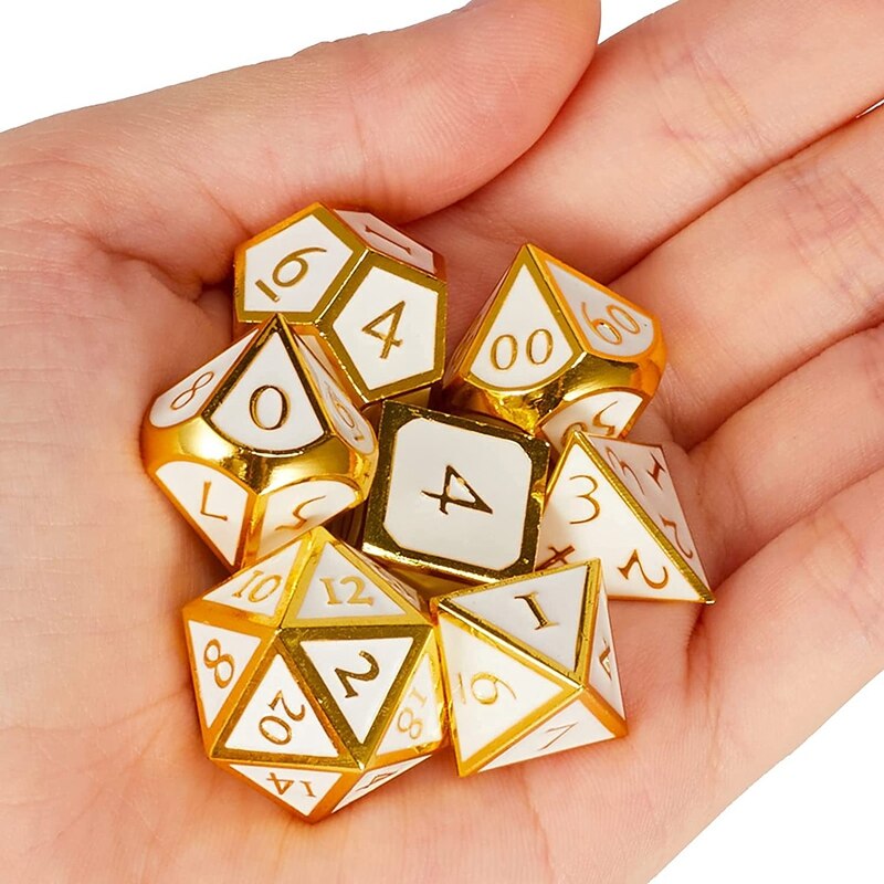 Dnd Dobbelstenen Set Metal Dice Set Metalen Polyhedrale Dobbelstenen Set Dragon Metal Dice Voor Tafel Games Rollenspel Dobbelstenen Set