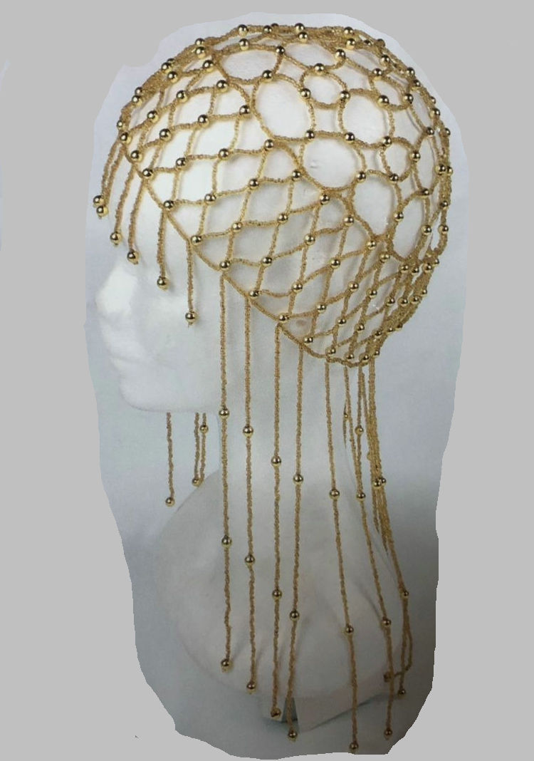 Ragazze del bambino fatti a mano di Perline Danza Del Ventre Testa cap Cappello di danza Accessorio Dei Capelli del cappello del vestito 3-5 anni