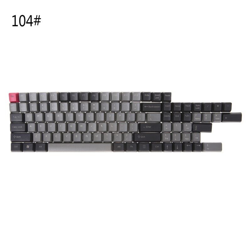 Black Gray Mixed Dolch Thick PBT 104/87/61 Keycaps OEM Profile Key Caps: 104