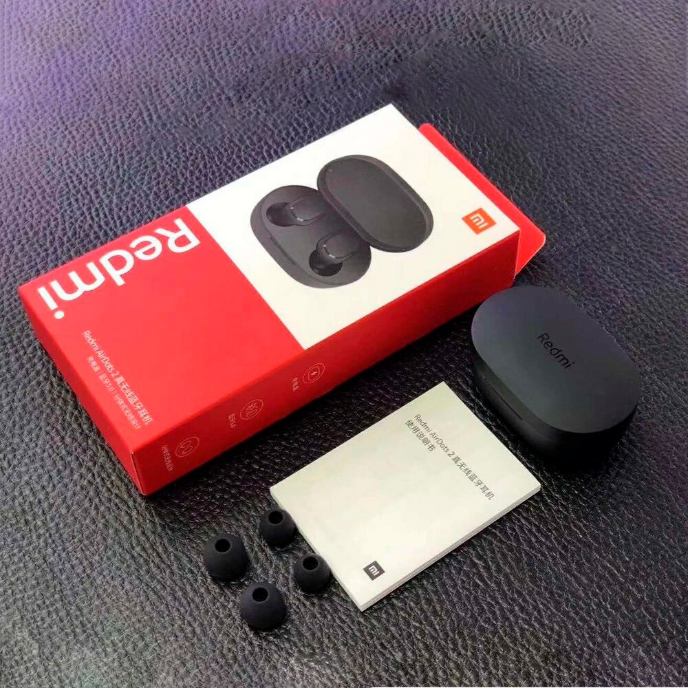 Xiaomi Redmi AirDots 2 auriculares inalámbricos Bluetooth 5,0 TWS inalámbrico cubierta protectora de silicona fundas + Cable de carga