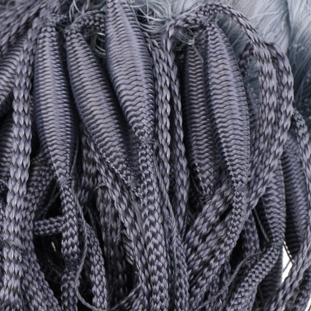 Fishermen Fishing Gill Net Gillnet Fishing Net 4 x 4cm Mesh Hole Grey