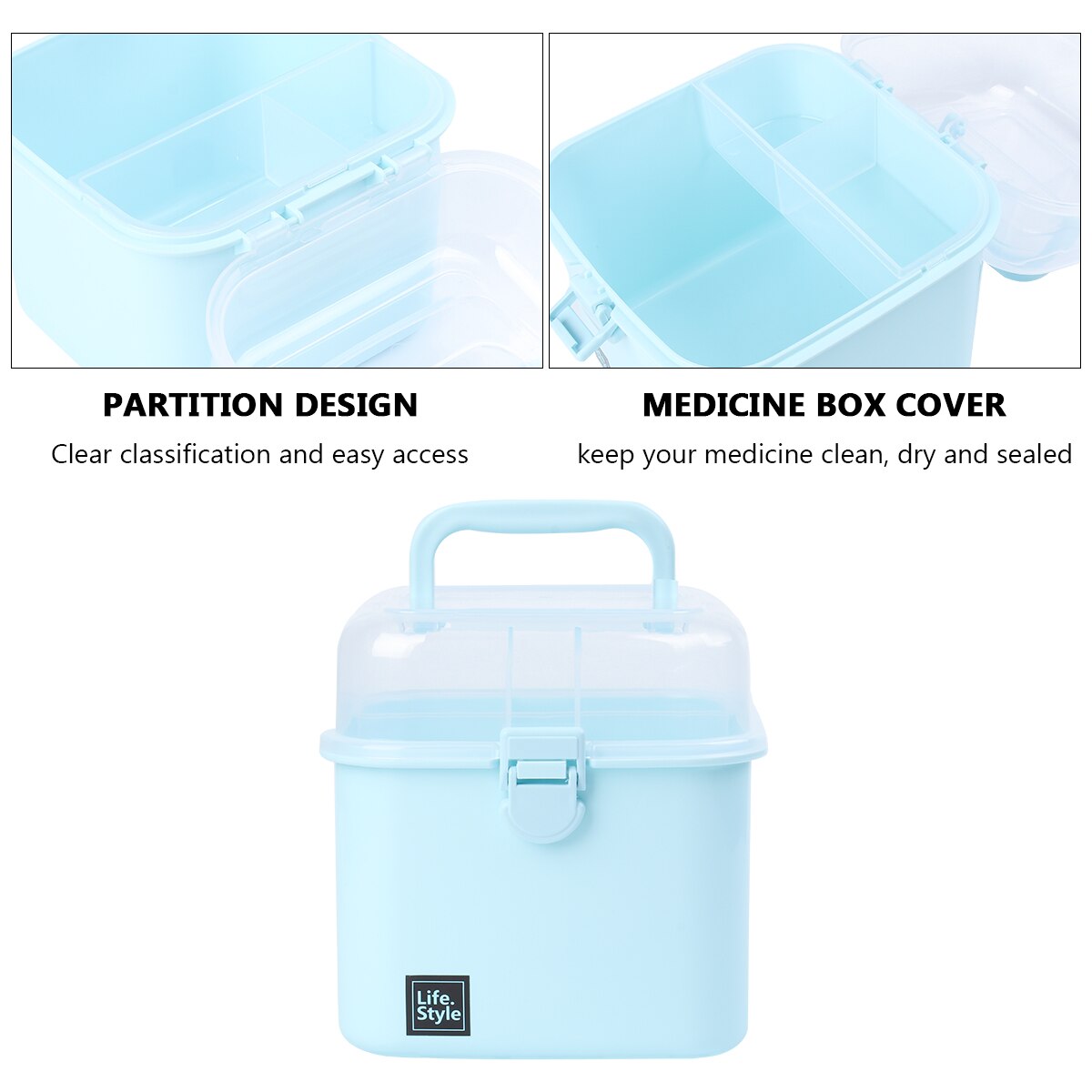 Emergency Medicine Case Plastic Storage Box Large-Capacity Medicine Case Emergency First Aid Box Household Storage Case