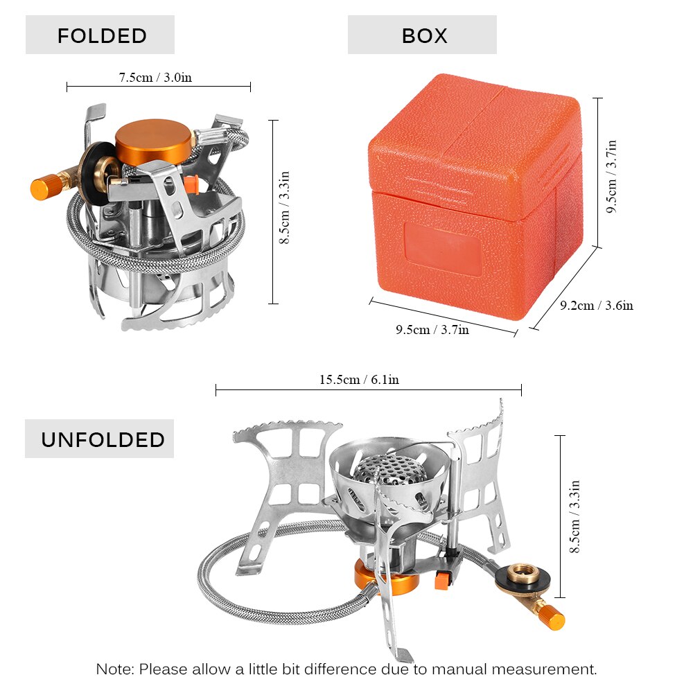 Portable Windproof Camping Gas Stove Outdoor Cooking Stove Foldable Split Burner with Gas Conversion Head Adapter camping stove