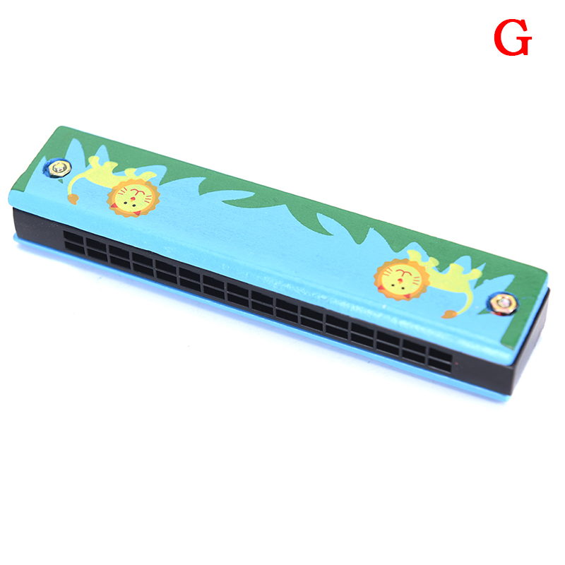 16 Hole Two Rows Harmonica Key of C Mouth Metal Organ for Beginners: G