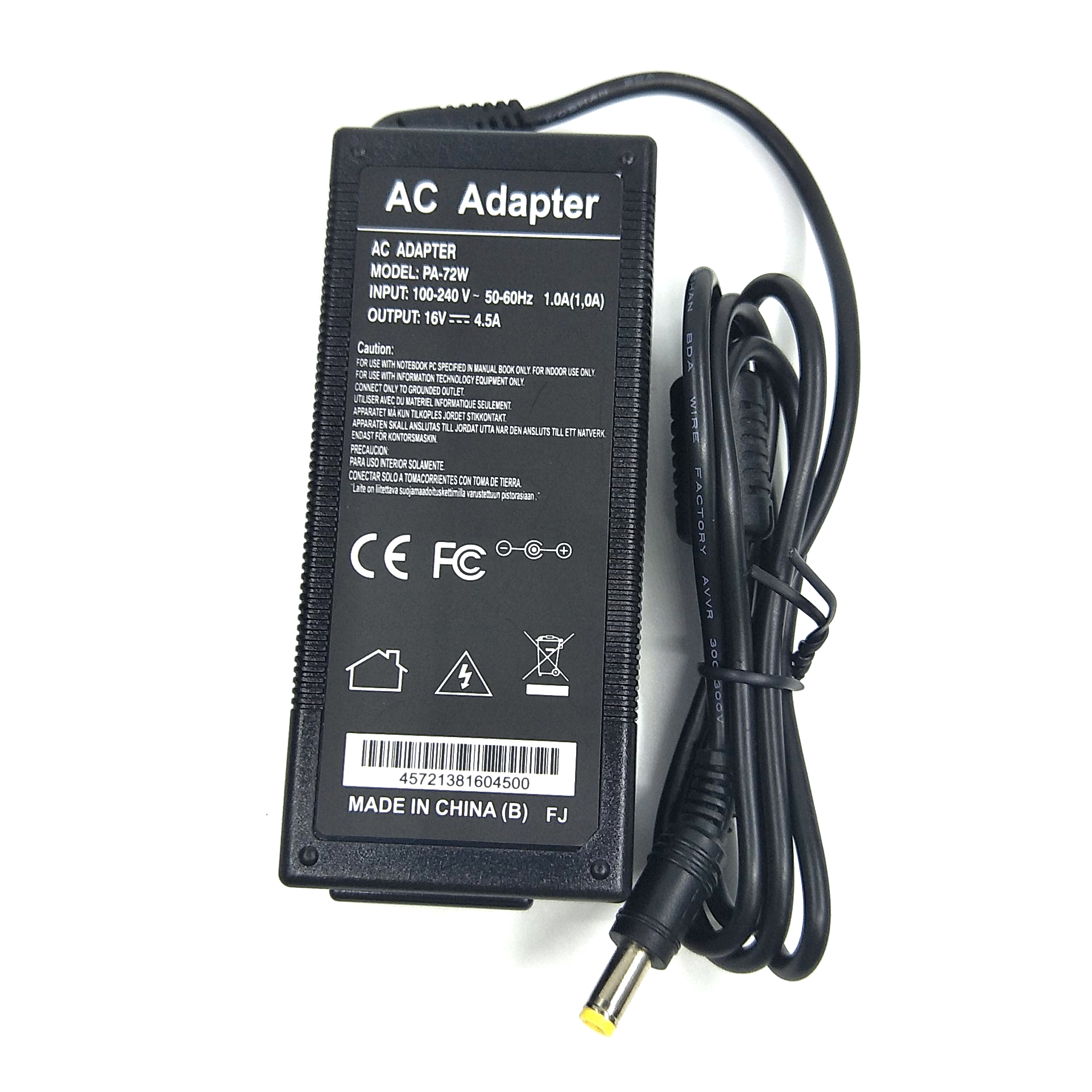AC Adapter 16V 4.5A 5.5*2.5 Power AC Adapter Supply charger FOR IBM ThinkPad T20 T23 T30 T40 T40P T41 T41P T42 T42P T43 T43P: WHITE
