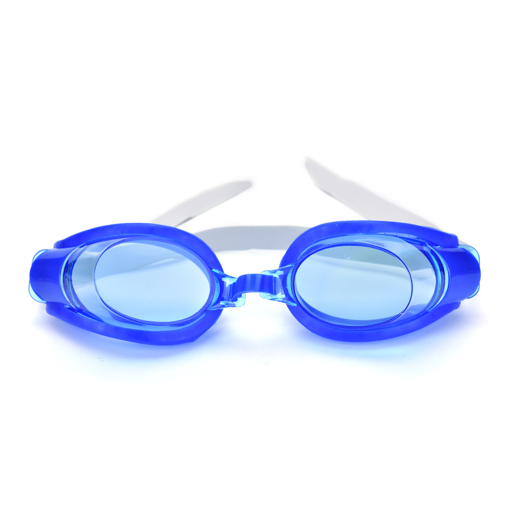 1Set Zomer Duiken Zwemmen Bril Plastic Rubber Goggle Set met Oordopjes Neus Clip 6 Kleuren Volwassen Unisex Zwemmen Bril kit: Blauw