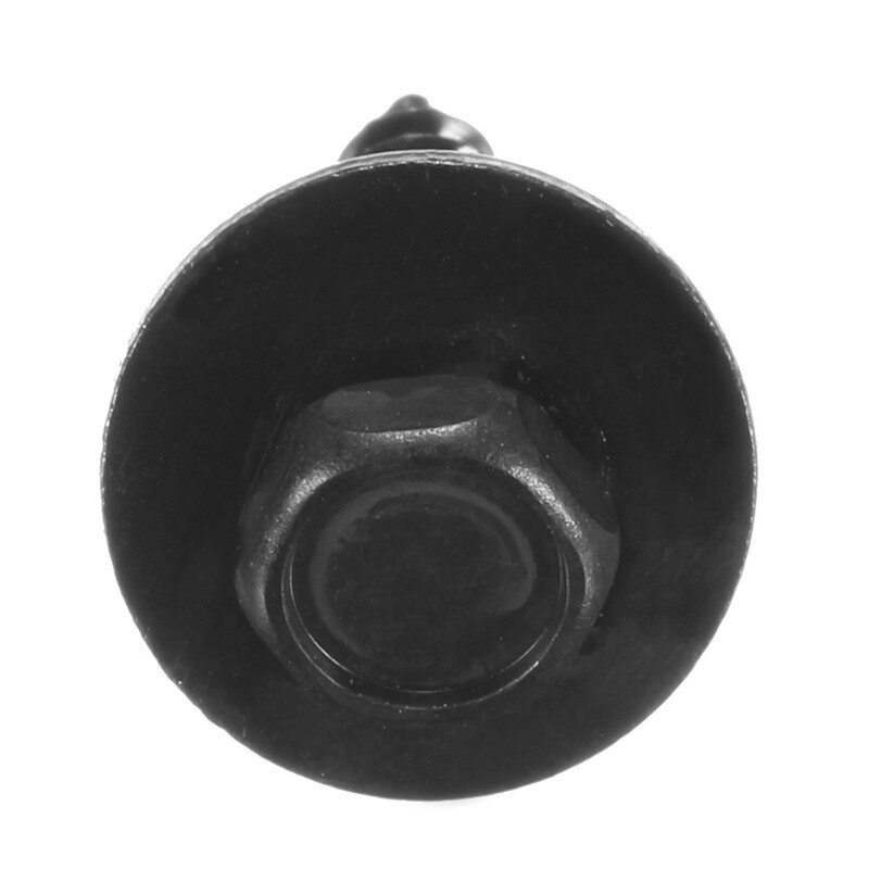 10 unids/lote Universal coche Auto 4,8x19mm-tornillos de rosca cautivo suelto arandela 8mm cabeza hexagonal negro C45 accesorios de coche