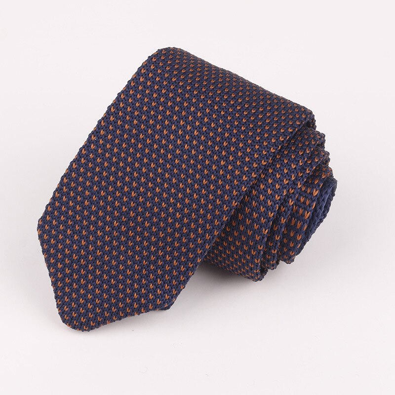 Flerfarvede mænds slips 148-6cm lange strikslips rød blå grå prikkede herrer business slips halsbeklædning: Zzj 063