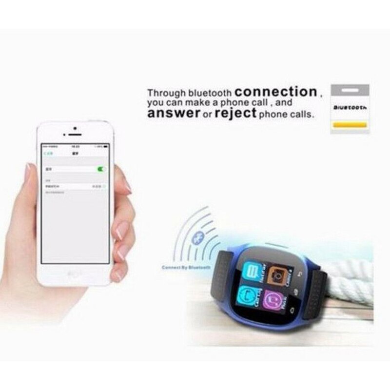 Reloj inteligente deportivo M26 para hombre, pulsera inteligente con Bluetooth y dial, antipérdida, para IOS y Android