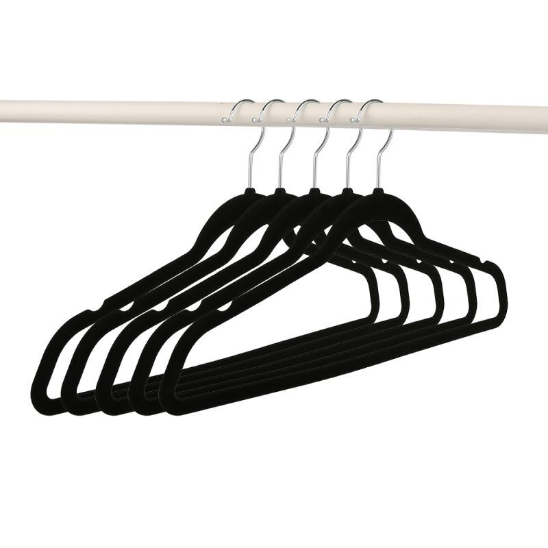 Colgador de abrigos antideslizante, ganchos de ropa de terciopelo para chaquetas, pantalones y perchas de ropa, gancho para abrigos, organizador, 44x23cm, 50 Uds.