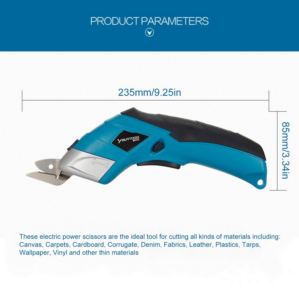 Electric Fabric Scissors Box Cutter Cordless Shears Cutting Tool for Crafts Sewing Cardboard Scrapbooking