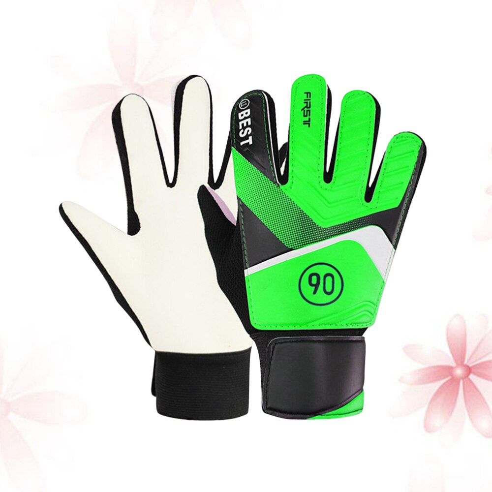 1 Pair of Football Sport Glove Goalkeeper Shock-absorbent Wear-resistance Glove Goalkeeper Breathable Adjustable Protective Gear