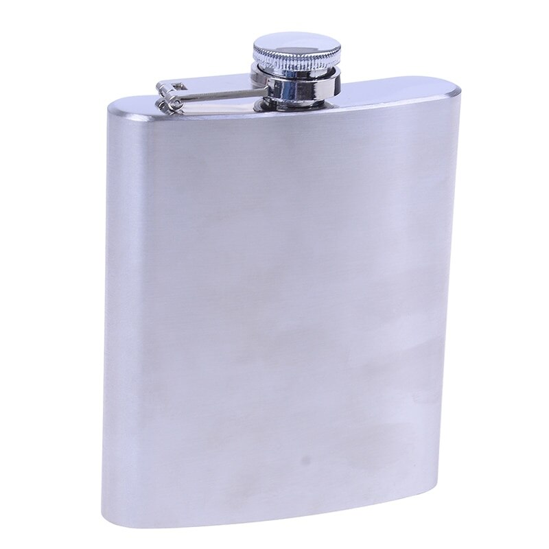 Stainless Steel Liquor Hip Flask Pocket Hip Flask Alcohol Whiskey Liquor Screw Cap 7 OZ Liquor Hip Flask 200ml