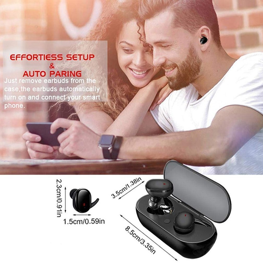 Zwart Wit Headset Y30 Draadloze Headset Sport Headset Outdoor Headset 5.0 Binaural Stereo Mini Headset