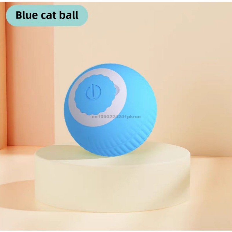 Interactief kattenspeelgoed, automatische rollende bal met staart, oplaadbaar interactief speelgoed voor huisdieren, intelligente muis voor katten: Roze