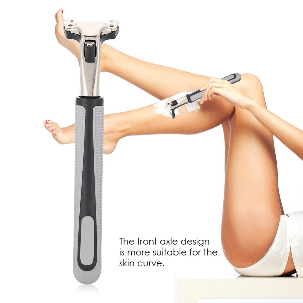 1 stk barberhøvel for menn, utskiftbar rett sikkerhetsbarberhøvelholder barberutstyr med 12 stk metall barberblad for menn