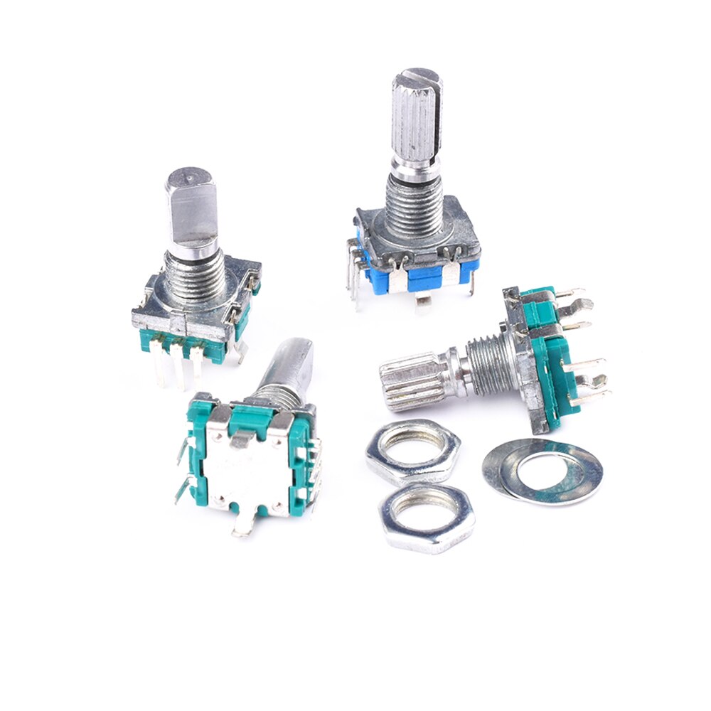 Encodeur rotatif axe Half/Plum, longueur de la poignée 15mm / 20mm interrupteur de code EC11 potentiomètre numérique avec interrupteur 5 broches 5 pièces/lot