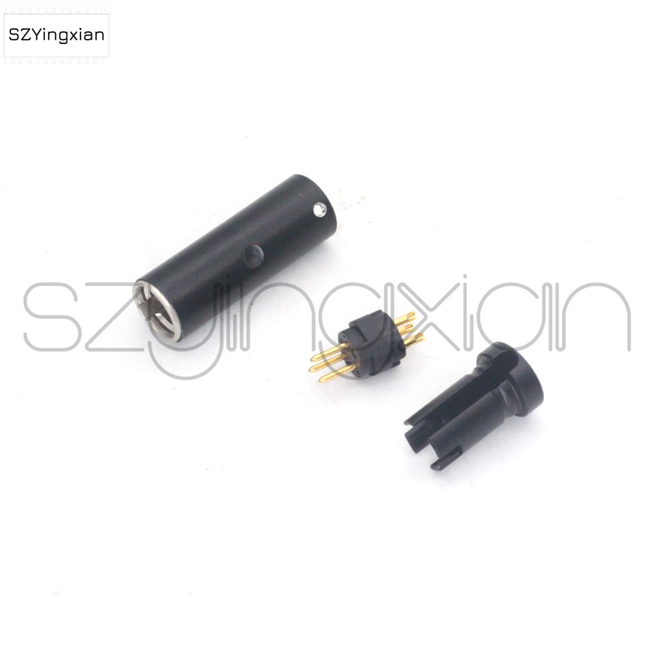 Mini XLR TA3F de 3 agujeros hembra, TA3M de 3 pines macho/enchufe de audio, cubierta plana, color rojo, azul, verde y negro