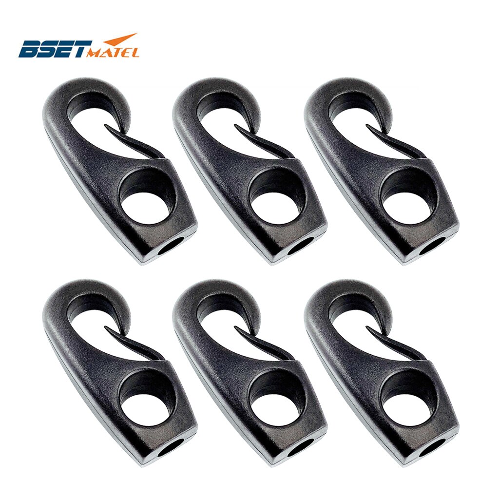 6x nylon gesp schokkoord clip haak kajak kano bungee touw lijn roeiboot bindkoord haak waslijn elastische koord slot clip