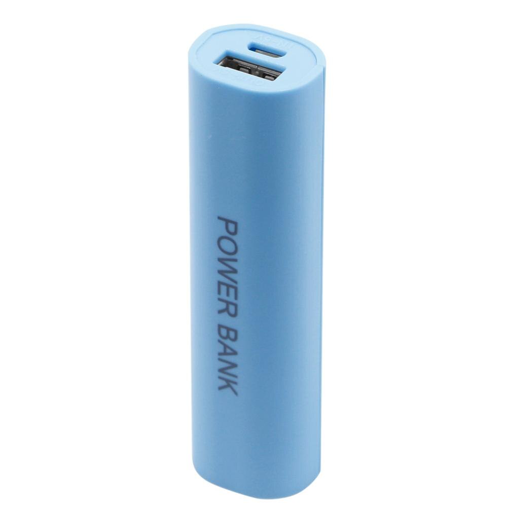 Portable Mobile USB Power Bank Charger Pack Box Battery Case For 1 x 18650 DIY: Blue