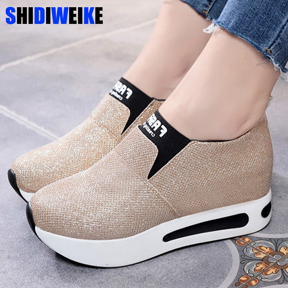 Women shoes ladies Flat Thick Bottom Shoes Slip On Ankle Boots Casual Platform Sport Shoes обувь женская кросовки g589