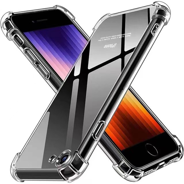 Valbescherming Airbag Soft Case voor Iphone 7 8 Plus X XR XS MAX 11 12 13 14 15 Pro Max SE Fundas Schokbestendig Clear Cover: silicium