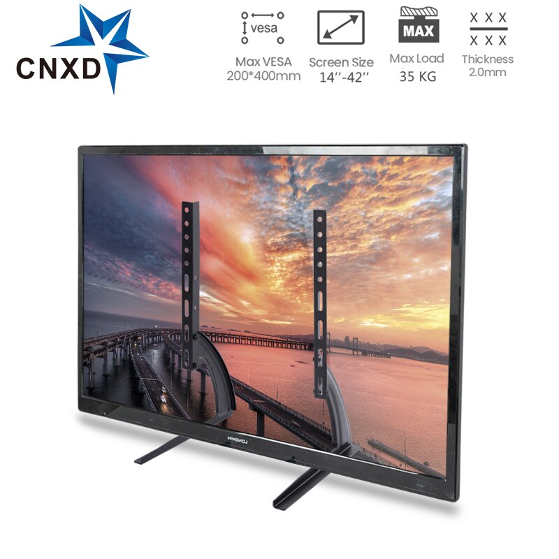 Universal TV Stand Legs TV Feet for 14 to 42 inch LCD/LED/OLED/Plasma TVs, Table Top Replacement TV Stand for Flat&amp;Curved Screen
