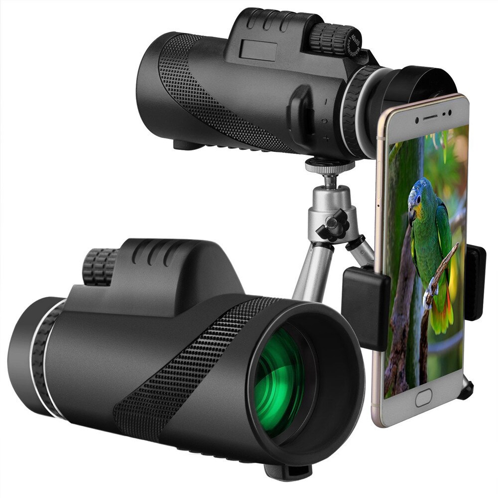Lente do telefone móvel tiro telescópio 40*60 monocular telescópio + suporte da câmera do telefone móvel de alta potência bak4 telescópio