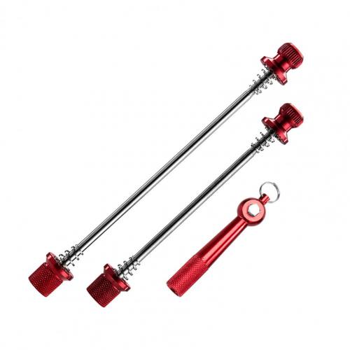 Ultralight Anti Theft Road Mountain Bicycle Front Rear Hub Wheels Lock Safety Aluminum Quick Release Skewer Set Bike Parts: Red