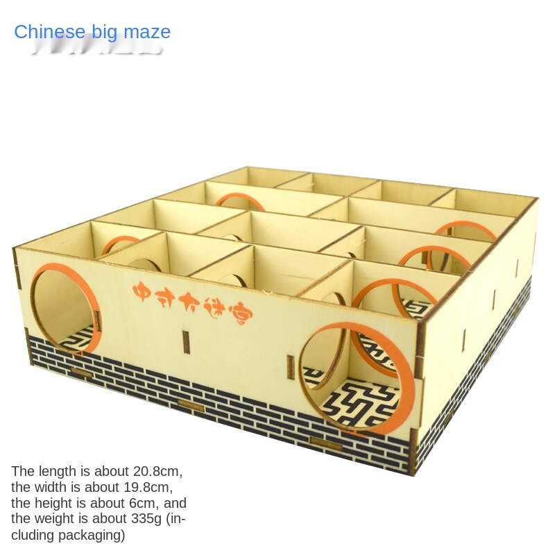 Jouet d'entrainement pour animaux domestiques, labyrinthe, cloche, balançoire, Sport, échelle d'escalade, maison, Villa, nid, tunnel, Cage à Hamster: maze-L