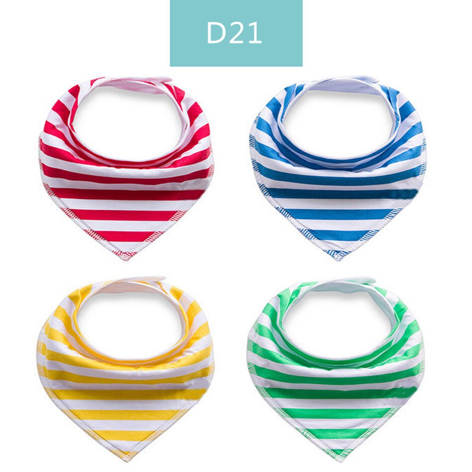 Gelukkig Fluit 4 Stuks Veel Baby Kids 100% Katoen Bandana Slabbetjes Feeding Speeksel Handdoek Dribble Driehoek Set: D21