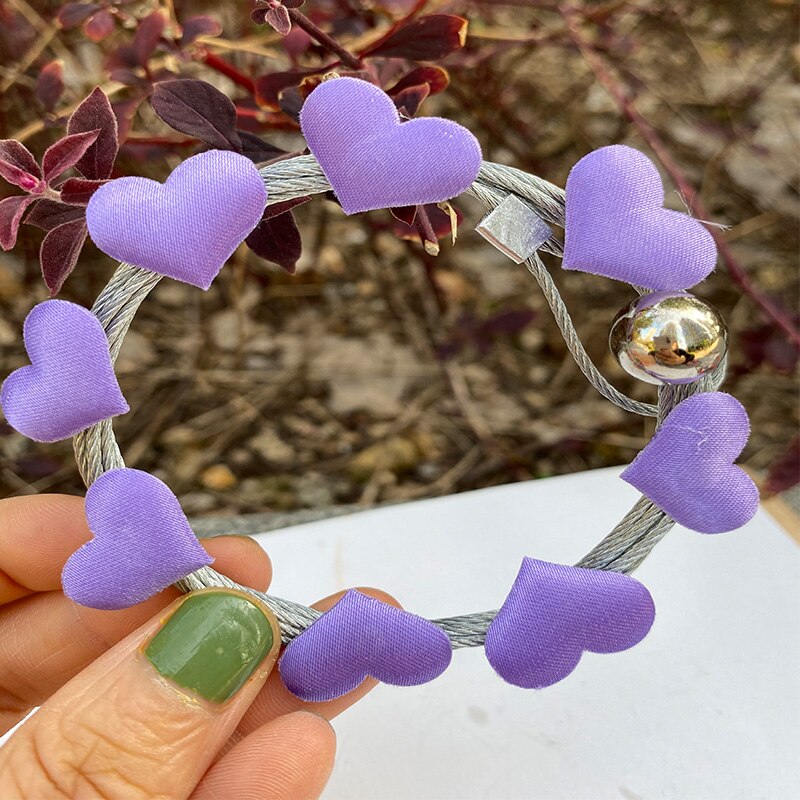 Câble magnétique argenté de 1.5M, corde pour cadre Photo, Art mural, corde suspendue, artisanat, chambre d&#39;enfants, support Photo, décorations d&#39;exposition: Purple heart