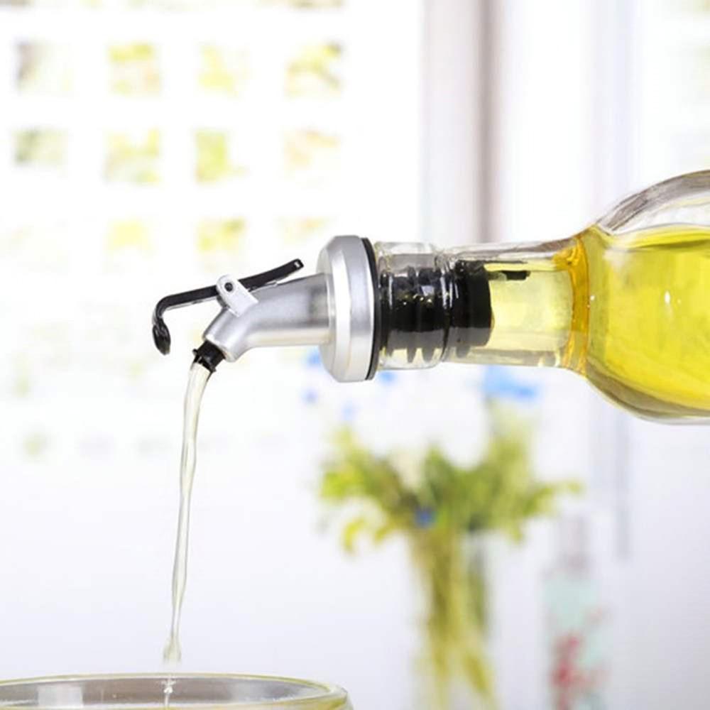 Olijfolie verstuiver dispenser sojasaus tuit siliconen schenktuiten flip fles dop stop afsluiten kraan gereedschap oliekan accessoires