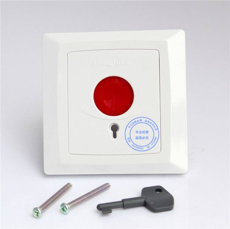 Emergency Panic Button Fire Switch NO NC COM Security Key Reset for Alarm HO-01B +