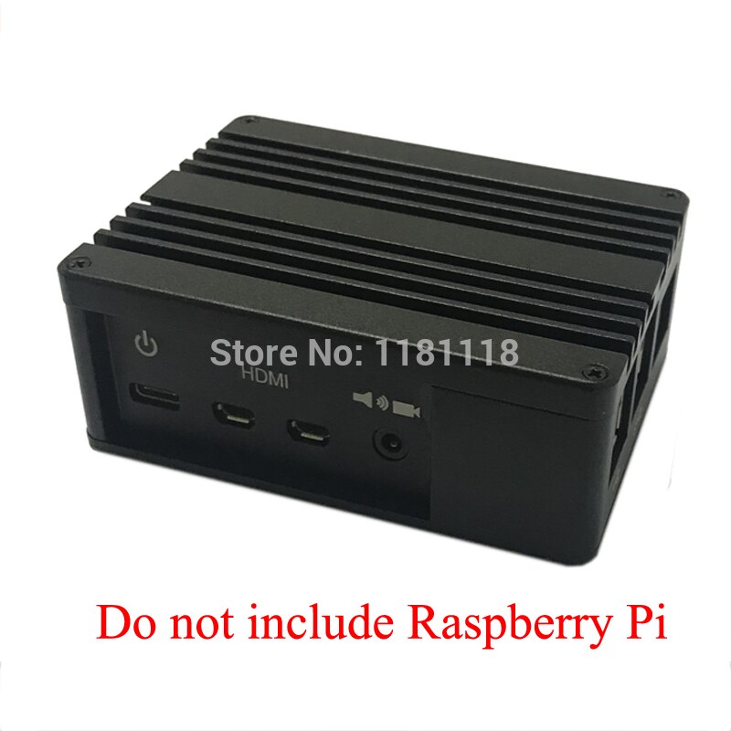 Raspberry pi 3/4 Model B aluminum black/silver case, with Fan Heatsink