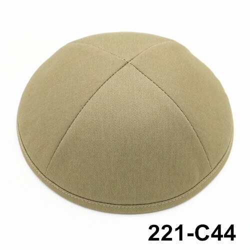 Bomuldstwill kippah ,19cm kipa, kippot, jødehat, skullies & beanies, yarmullka, kasket: 221 c44 brune