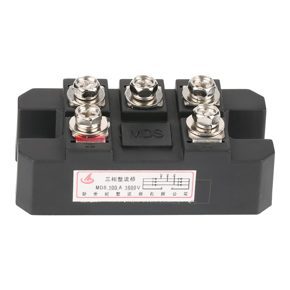 1PC MDS100A 3-fase Puente rectificador de diodo de puente de diodo 100A Amp 1600V cobre 3,1*1,6 * 1.2in caja de Metal de puente de diodo de Control