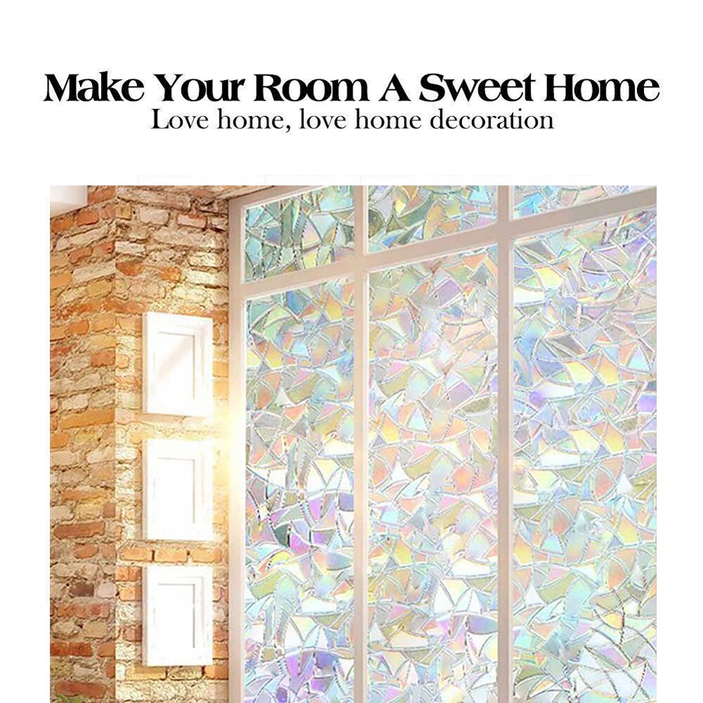 Glass Film Opaque Irregular Texture Sticker Glass Window Film For Window 3D No Glue Glass Stickers Glass Tie Home Decor