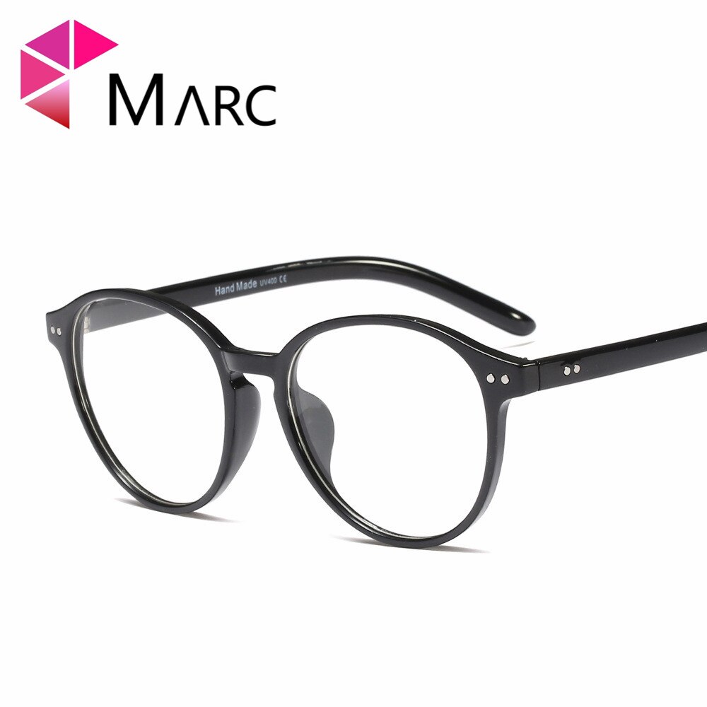 Marc frame briller klar linse kvinder cat eye runde briller plast gennemsigtig klassisk simpel blå lyserød 95506 1