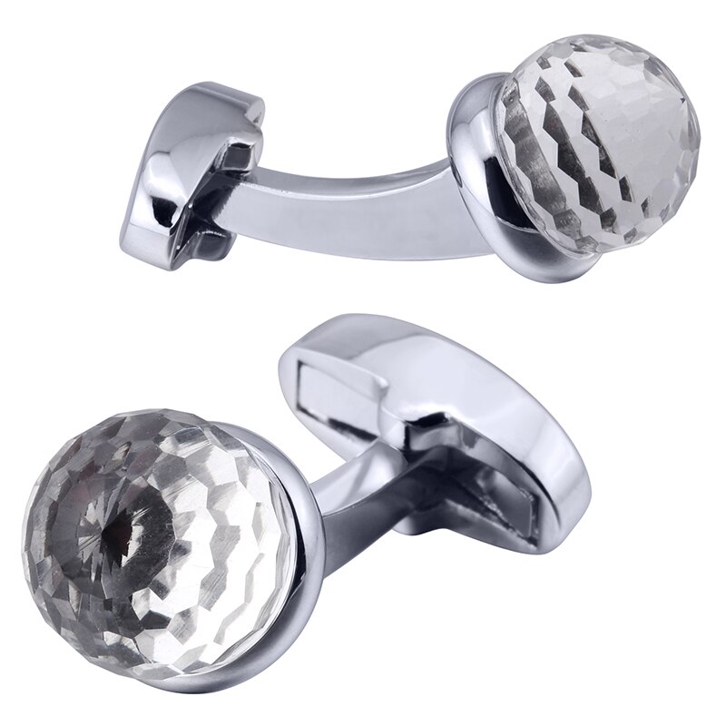 HAWSON Glass Cufflinks and Studs Sets for Men Formal Business Classic Wedding, French Shirt Men Accessories