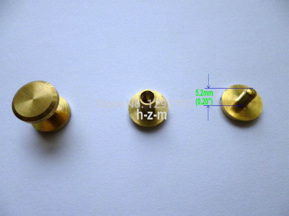 20 stk 10 x 6mm læder håndværksbælte pung solid messing søm nitter chicago skruer