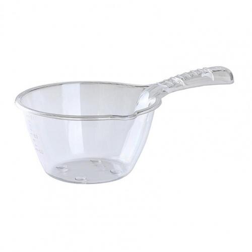 Louche à eau en plastique Transparent, 1 pièce, cuillère à eau épaissie de grande capacité, louche à eau transparente pour le jardin, fournitures de cuisine: A Transparent