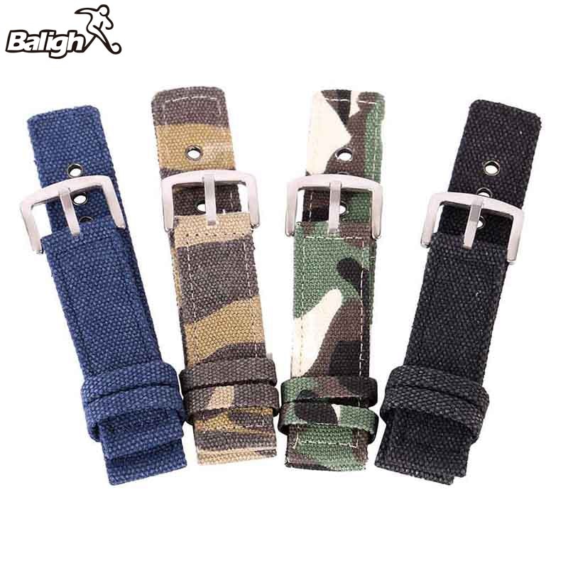 / 18mm 20mm 22mm 24mm Canvas Camouflage Watch Band Strap For Men Women Watches Belt Accessories Wrist Watch Bracelet