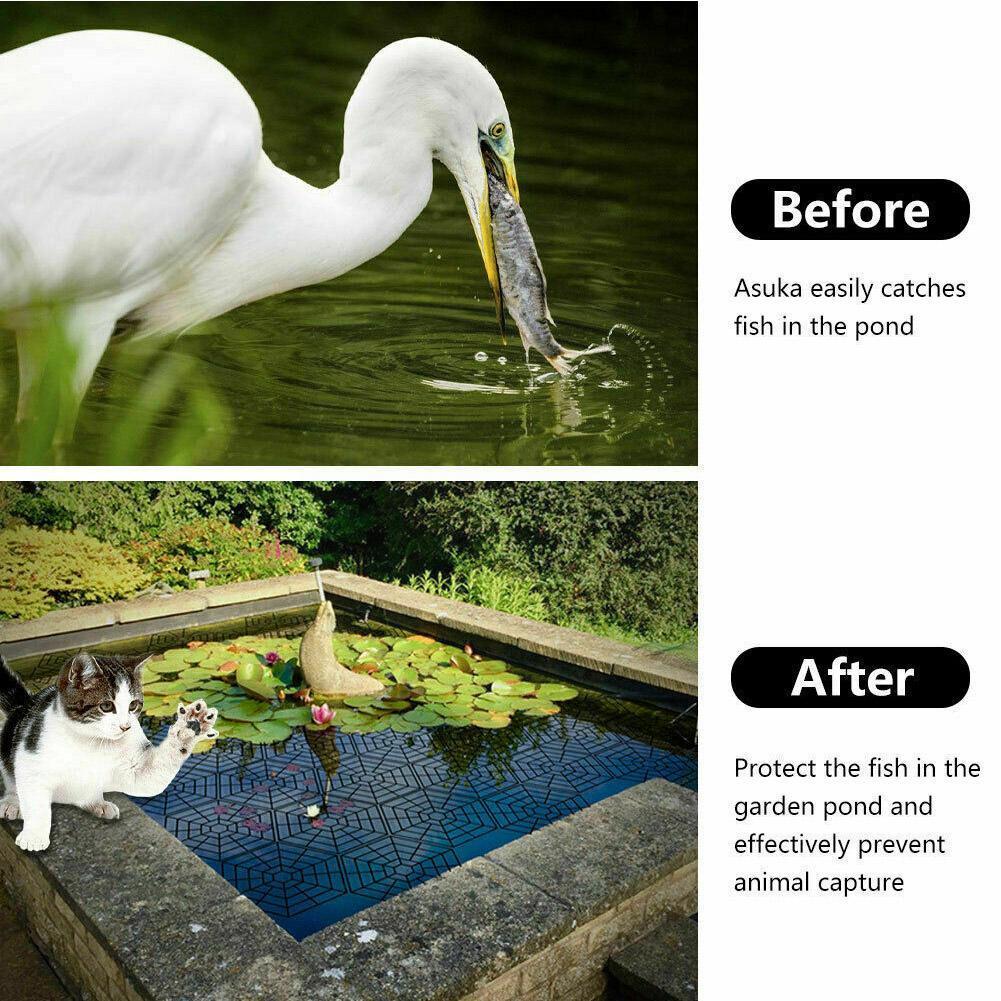 10 Packs Pond Guard Netting Pond Protective Net Plastic Pool Fish Net Protector Floating Heron Deterrent Grid Cover For Bir J1y2