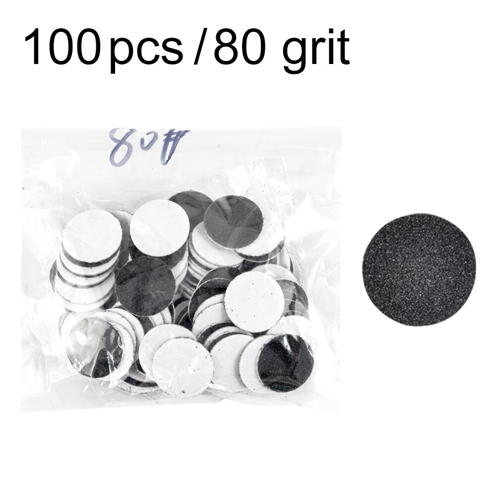 Disco para eliminar callos y cutículas, herramienta eléctrica para el cuidado de los pies, callos duros, piel muerta y pedicura, accesorios reemplazables, 100 unids/bolsa: 1 bag sandpaper 80