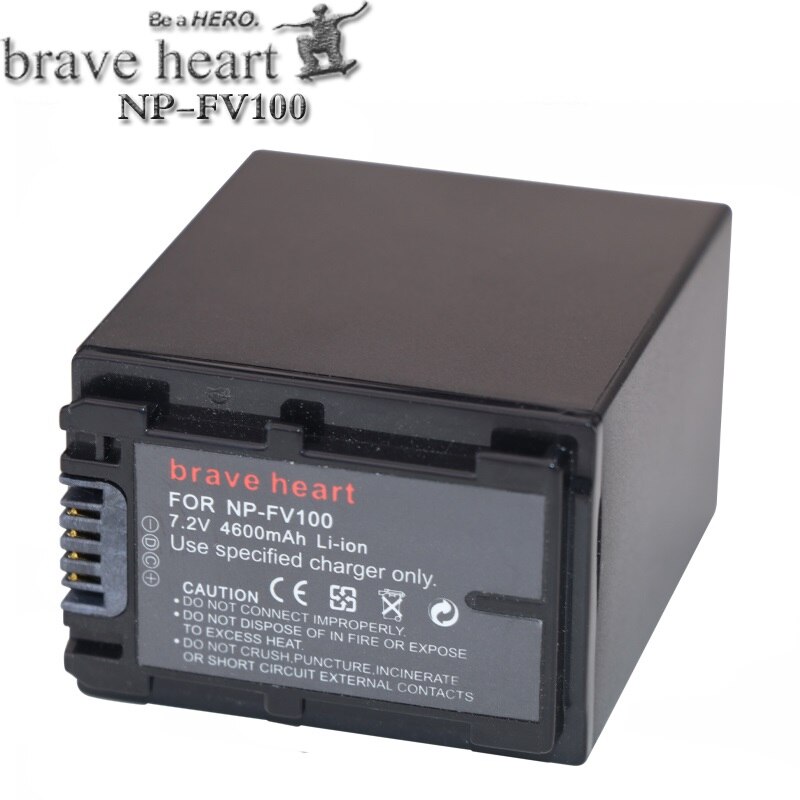 Batería NPFV100 de 4600mAh para Sony NP-FV100, NP-FV30, SX83E, SX63E, lote de 5 unidades: 1battery