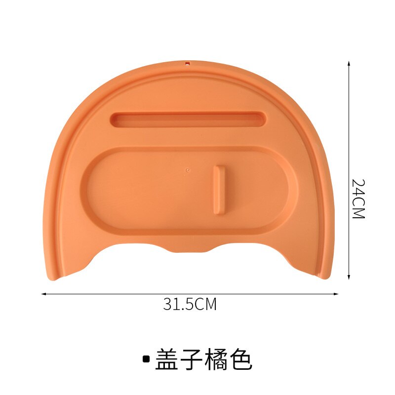 Household Foldable Foot Bath Bucket Plastic Adult Foot Massager Basin Portable Laundry Retractable Bucket: Lid Orange
