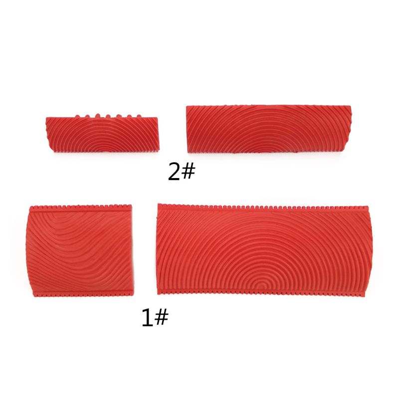 2Pcs/set Imitation Wood Graining Pattern Wall Texture DIY Brush Painting Tool D2TD