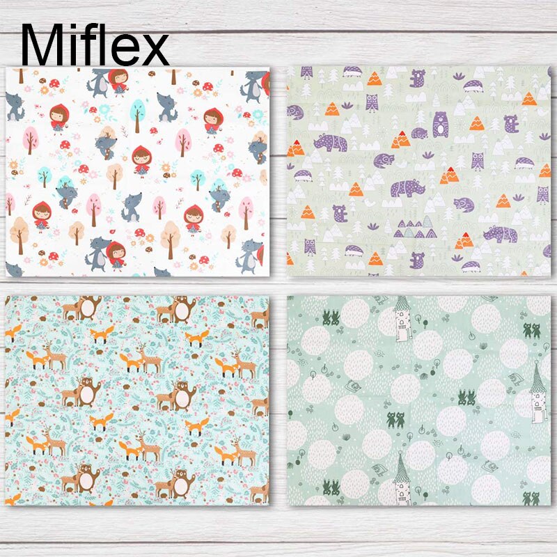 Miflex Craft Stof Quilten Pre-Cut Pleinen Naaien Fat Quarters Bundel Multi-color Katoen Stof Patchwork 8 Stuks