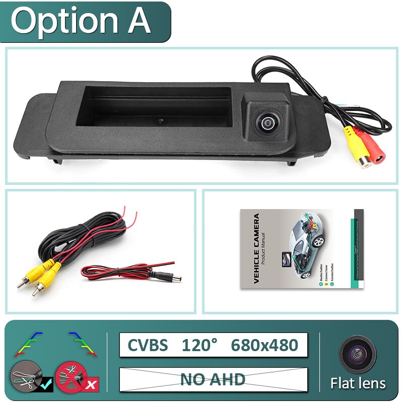 GreenYi 170° 1080P HD AHD Vehicle Rear View Camera For Mercedes Benz C Class CLA W205 W117 Car: A-680x480-120deg